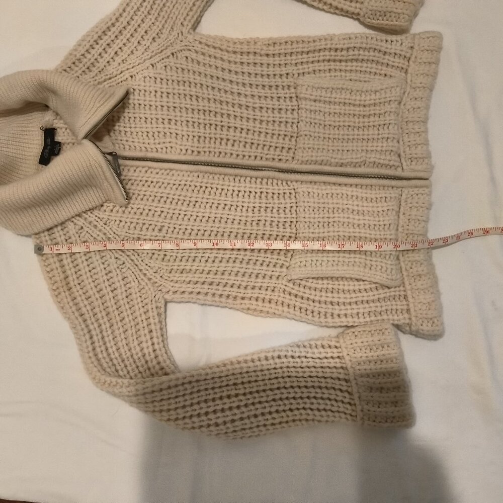 Christopher Pischer wool/cashmere cream cardigan sweater size S - Picture 5 of 8